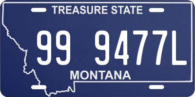 MT license plate 999477L