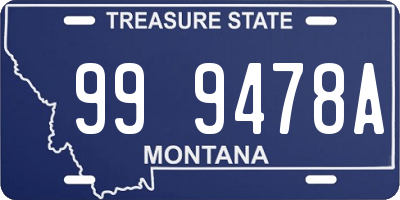 MT license plate 999478A