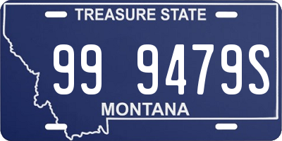 MT license plate 999479S