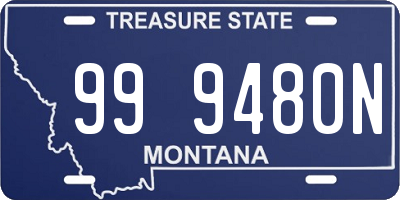 MT license plate 999480N