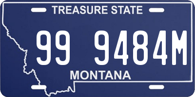 MT license plate 999484M