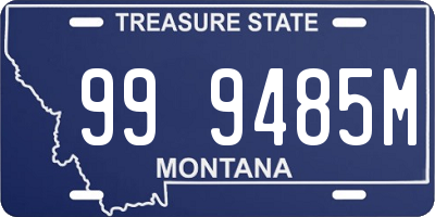 MT license plate 999485M