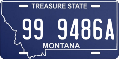 MT license plate 999486A