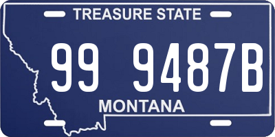 MT license plate 999487B