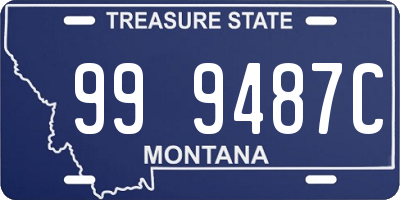 MT license plate 999487C