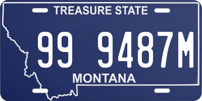 MT license plate 999487M