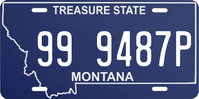 MT license plate 999487P