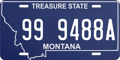 MT license plate 999488A