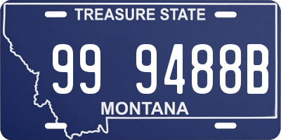 MT license plate 999488B