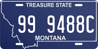 MT license plate 999488C