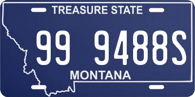 MT license plate 999488S