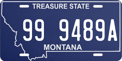 MT license plate 999489A