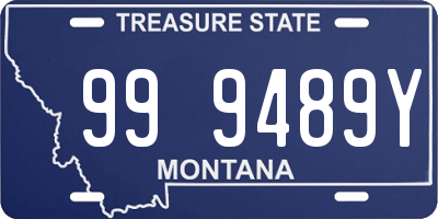 MT license plate 999489Y