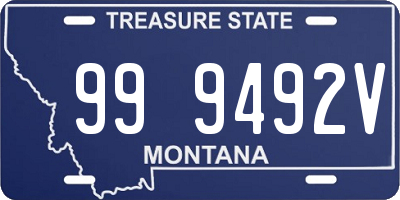 MT license plate 999492V