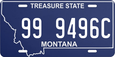 MT license plate 999496C