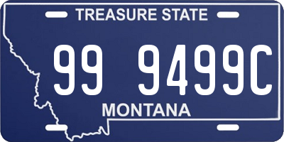 MT license plate 999499C