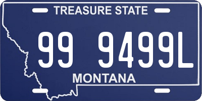 MT license plate 999499L