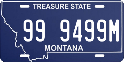 MT license plate 999499M