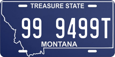 MT license plate 999499T