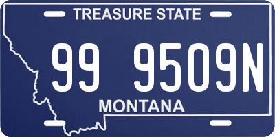 MT license plate 999509N