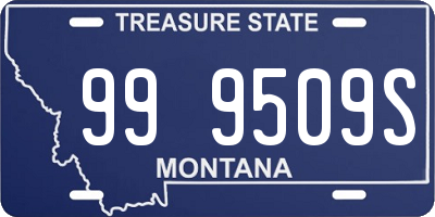 MT license plate 999509S