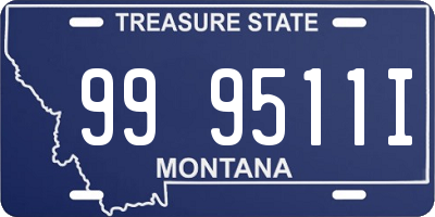 MT license plate 999511I