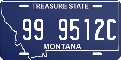 MT license plate 999512C