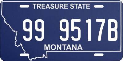 MT license plate 999517B