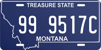 MT license plate 999517C