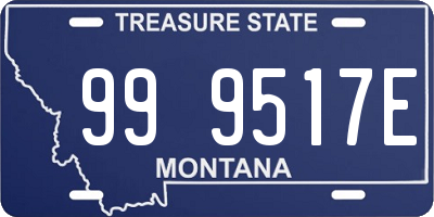 MT license plate 999517E