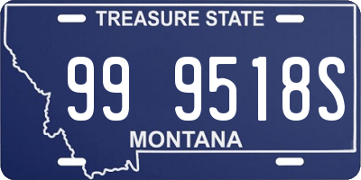 MT license plate 999518S