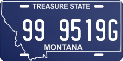 MT license plate 999519G