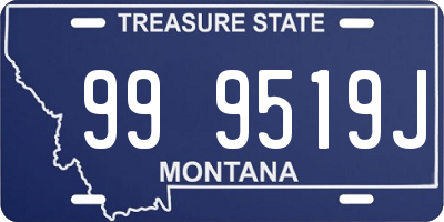 MT license plate 999519J