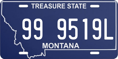 MT license plate 999519L