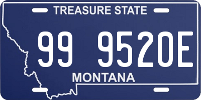 MT license plate 999520E