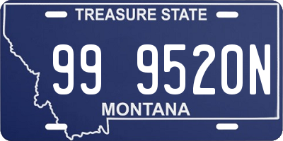 MT license plate 999520N