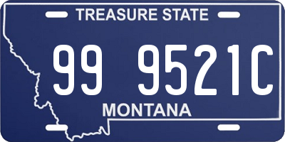 MT license plate 999521C