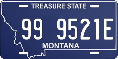 MT license plate 999521E