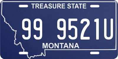 MT license plate 999521U