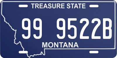 MT license plate 999522B