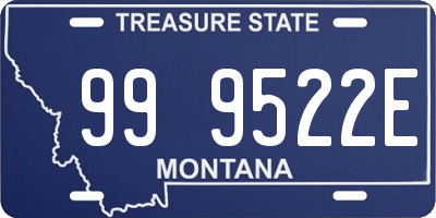 MT license plate 999522E