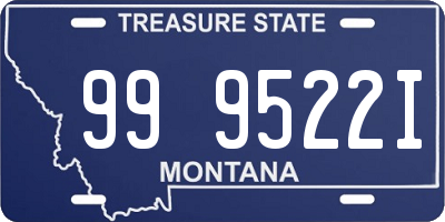 MT license plate 999522I