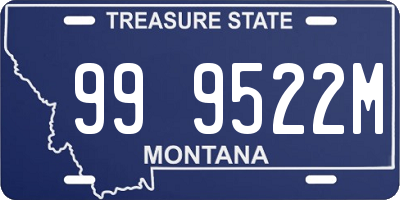 MT license plate 999522M