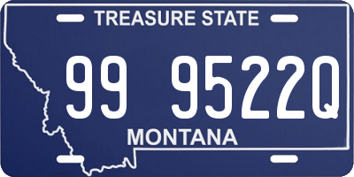 MT license plate 999522Q