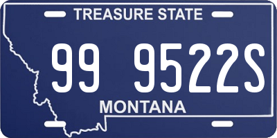 MT license plate 999522S