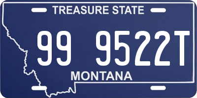 MT license plate 999522T