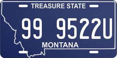 MT license plate 999522U