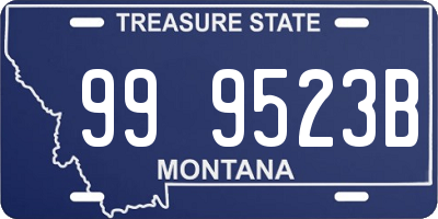 MT license plate 999523B