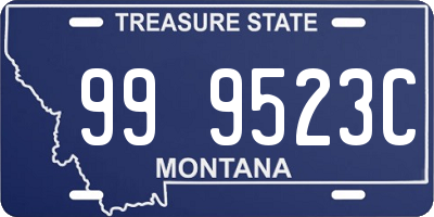 MT license plate 999523C