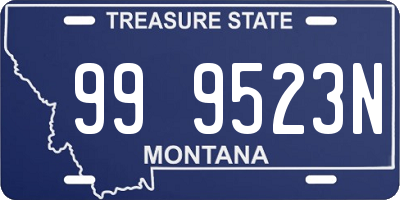 MT license plate 999523N